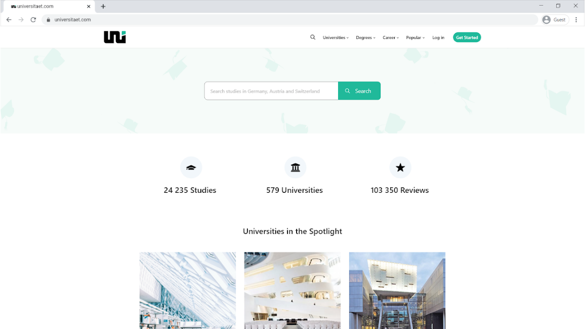 Redesigned home page