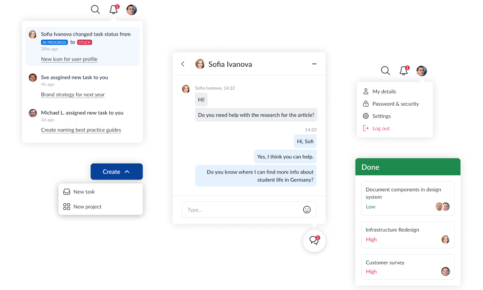 Wireframes and prototypes