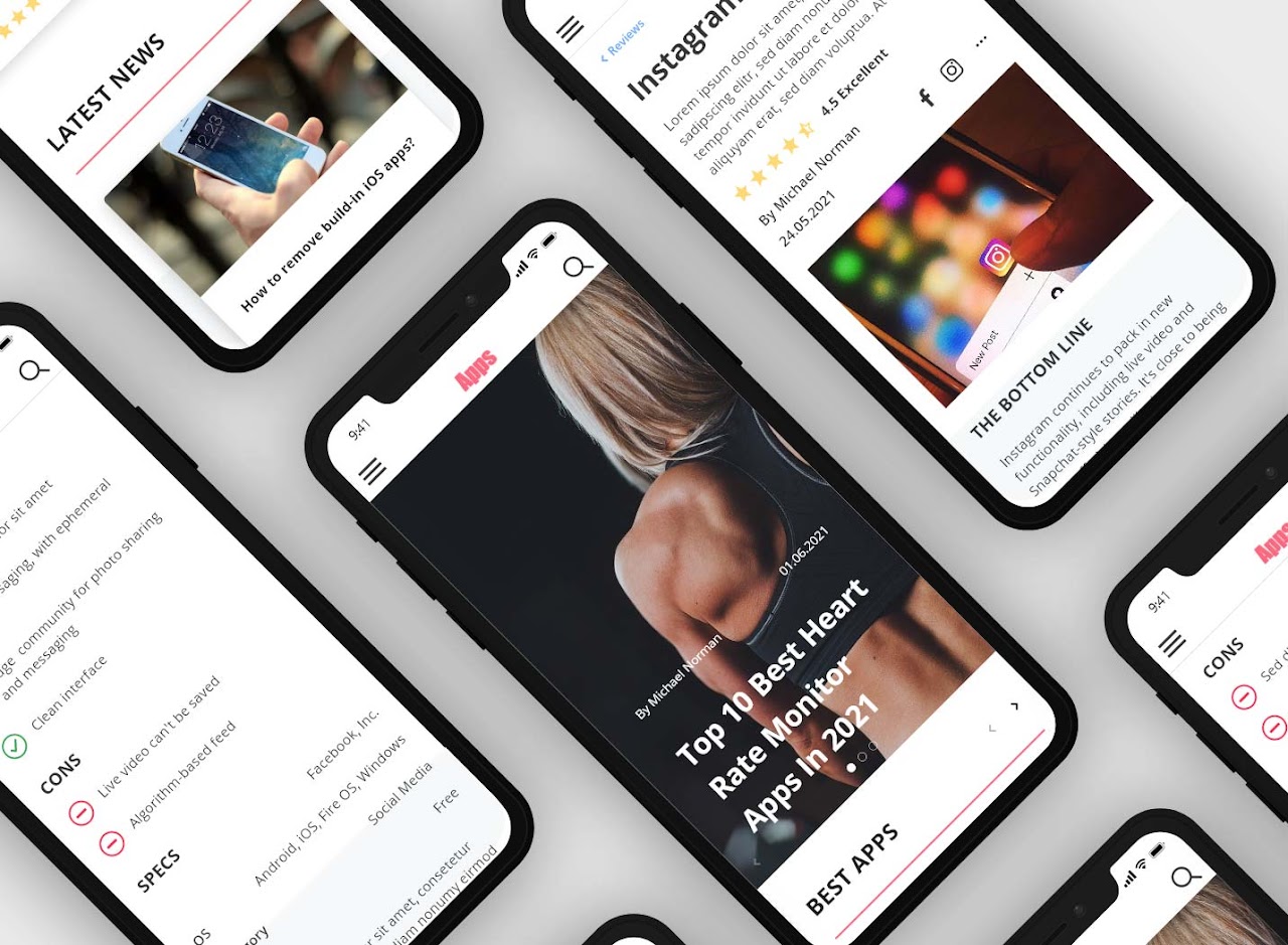 Apps.de high-fidelity mobile screens