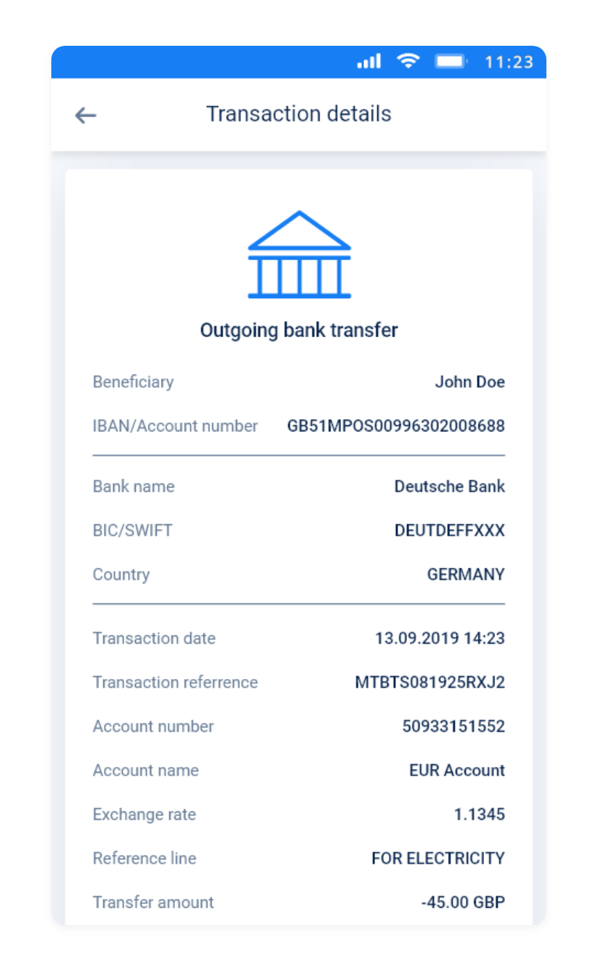 Existing Transaction Details Screen — 1 vote